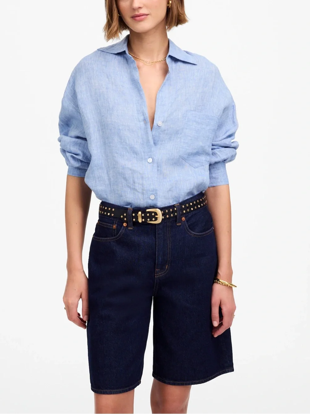 Madewell The 1997 Denim Bermuda Short In Bronxville Wash Size 23